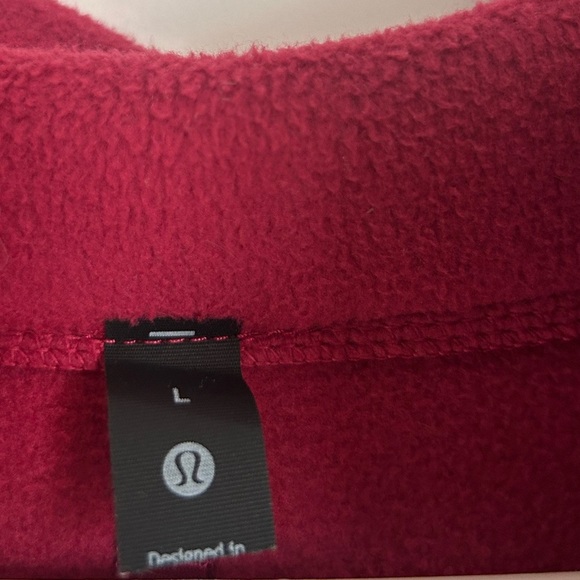 Lululemon Men's Red Oversized Quarter-Zip Fleece Sweater size large athletic - Picture 9 of 14
